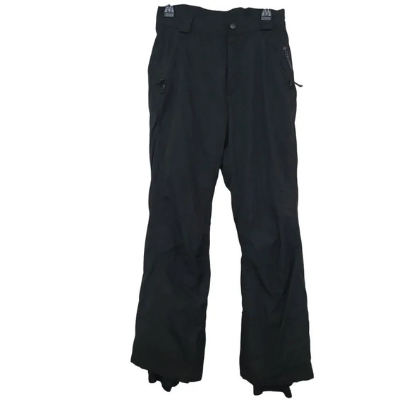 Columbia Women's Snow Pants Size S Black 100% Nylon Solid Zip Pockets Jogger Leg - Picture 1 of 10